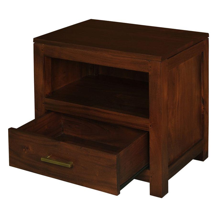 Paris 1 Drawer Solid Mahogany Timber Lamp Table (Mahogany)