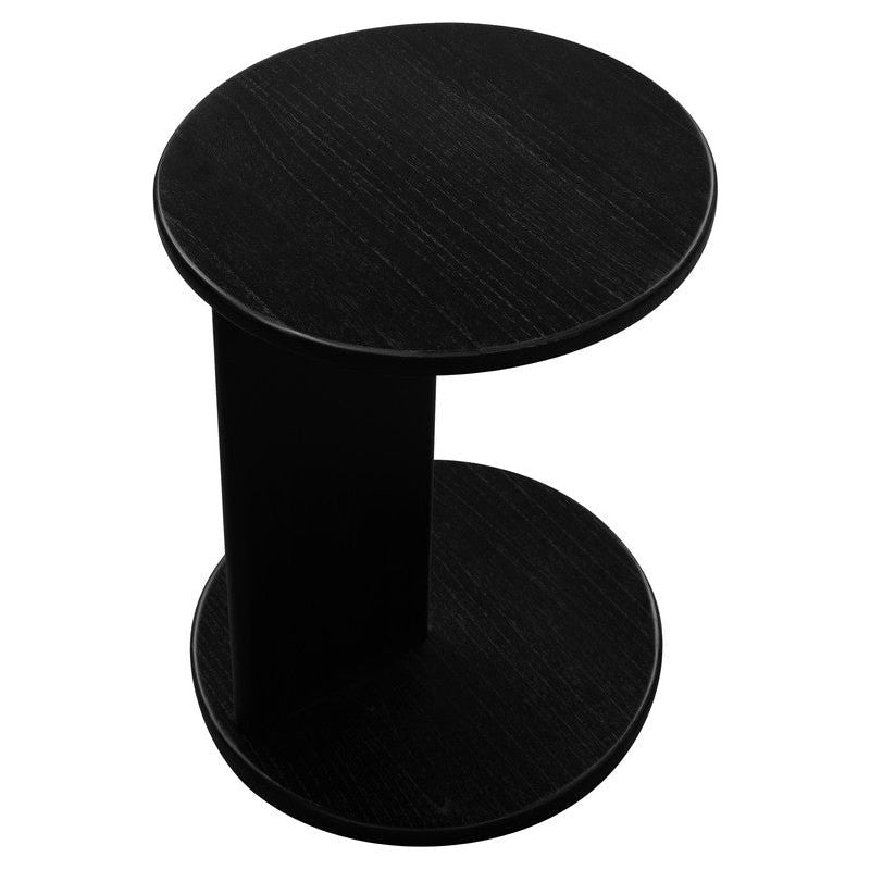 Brentwood Round Solid Timber Lamp Table (Black)
