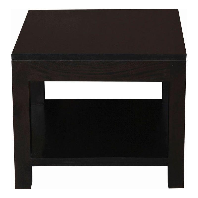 Amsterdam Solid Mahogany Timber Lamp Table 60 x 60 cm (Chocolate)