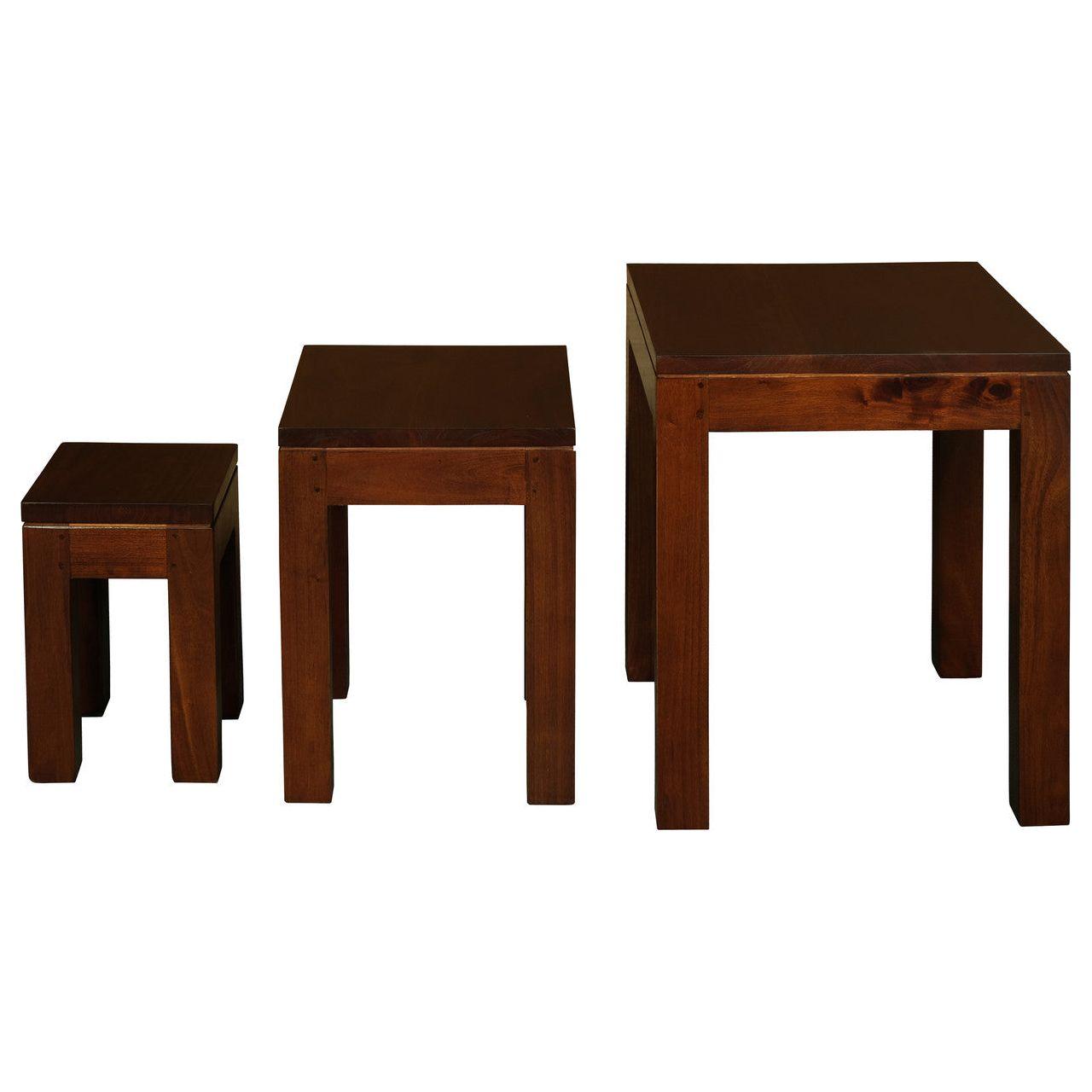 Amsterdam Nest of Table Set of 3 (Mahogany)