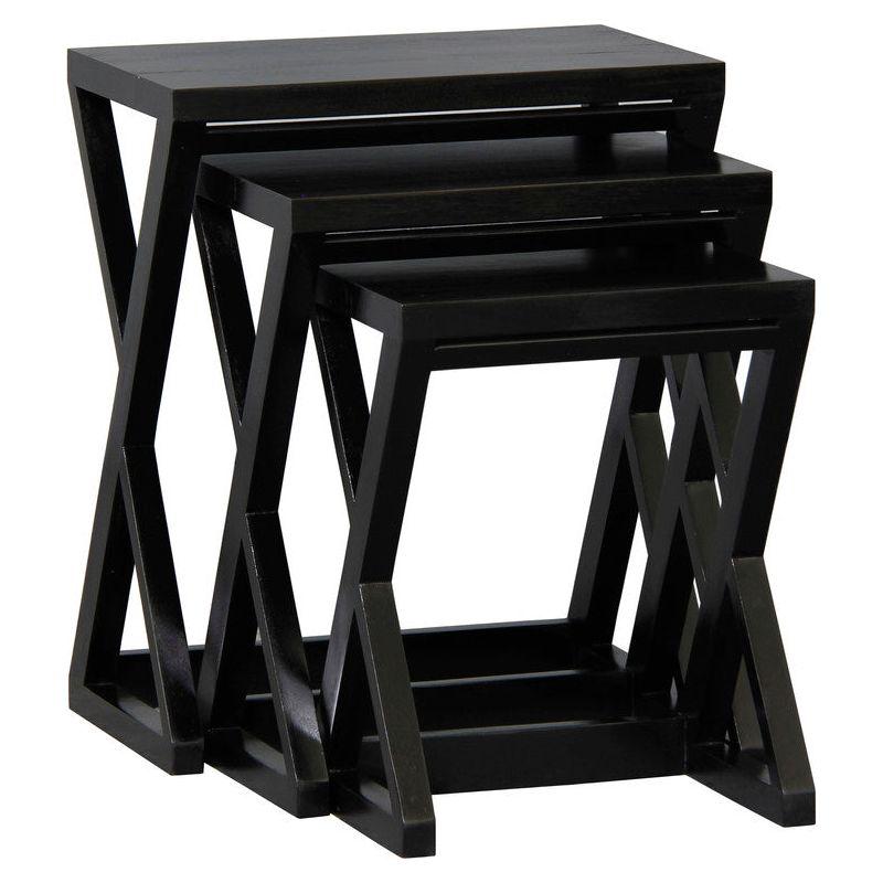 Manhattan Nest of Tables - Set of 3 (Black)