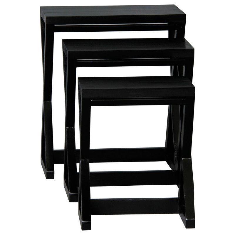 Manhattan Nest of Tables - Set of 3 (Black)
