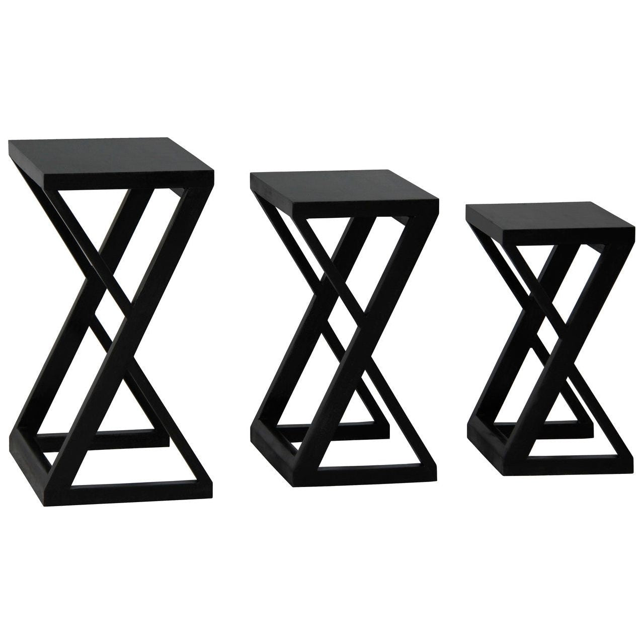 Manhattan Nest of Tables - Set of 3 (Black)
