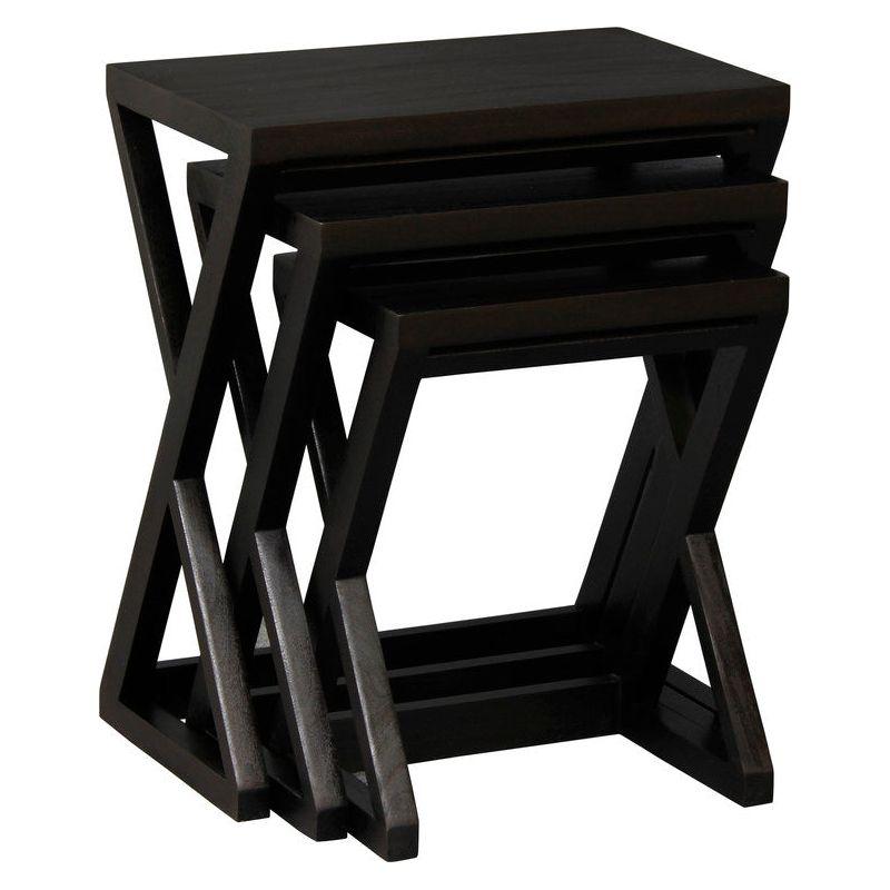 Manhattan Nest of Tables - Set of 3 (Chocolate)