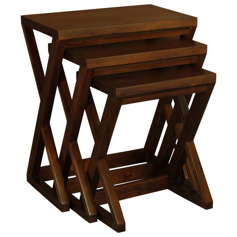 Manhattan Nest of Tables - Set of 3 (Mahogany)