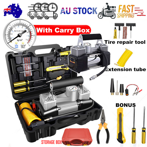 150PSI 12V Car Air Compressor Portable Tyre Deflator Inflator Pump 4WD Car Truck RED CASE