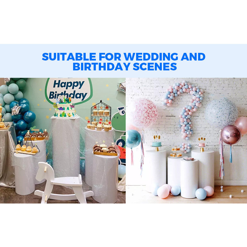 5pcs Metal Round Plinth Cylinder Pedestal Stand Wedding Decoration Cake Flower