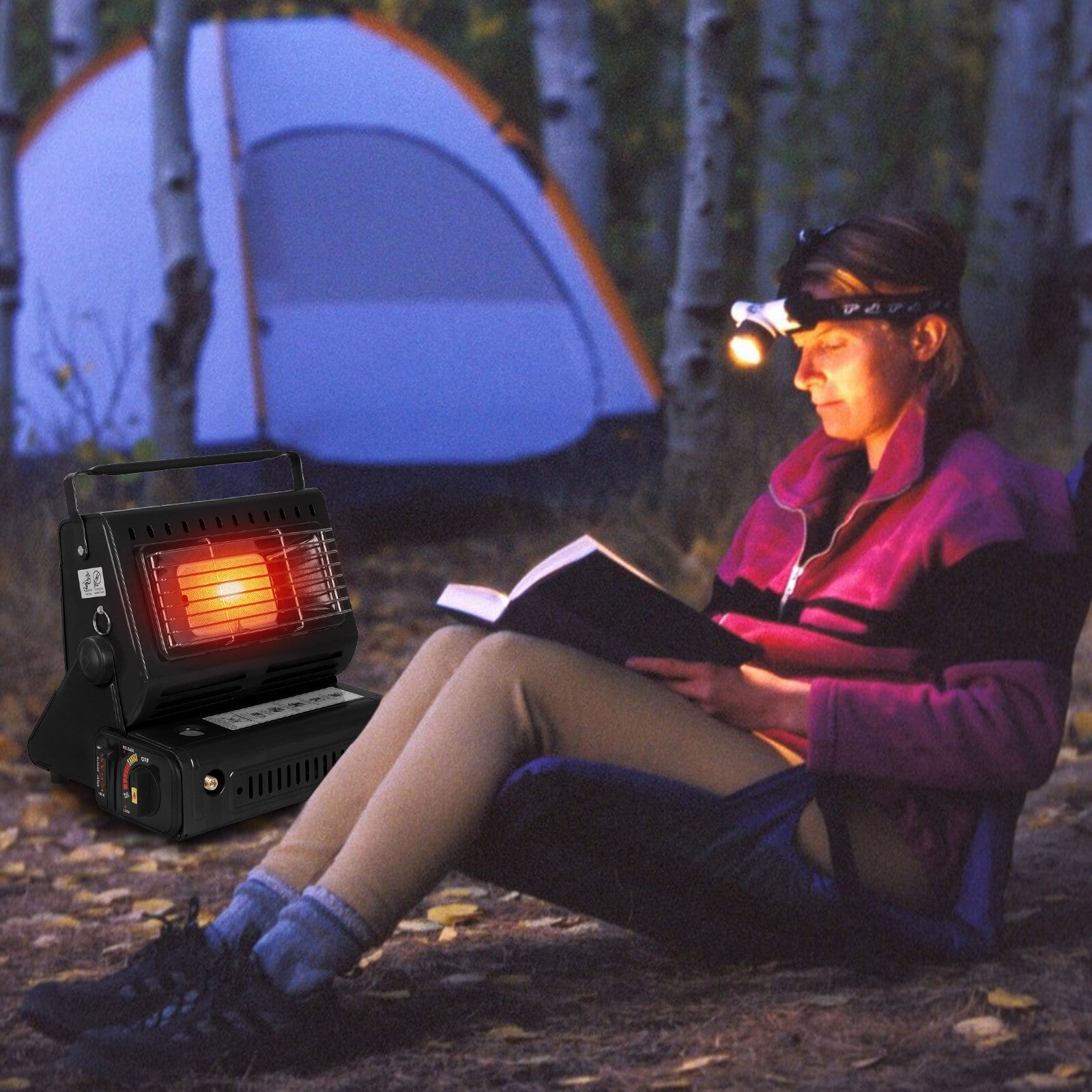 Portable Butane Gas Heater Cooker Camping Tent Outdoor Hiking Camper Survival AU