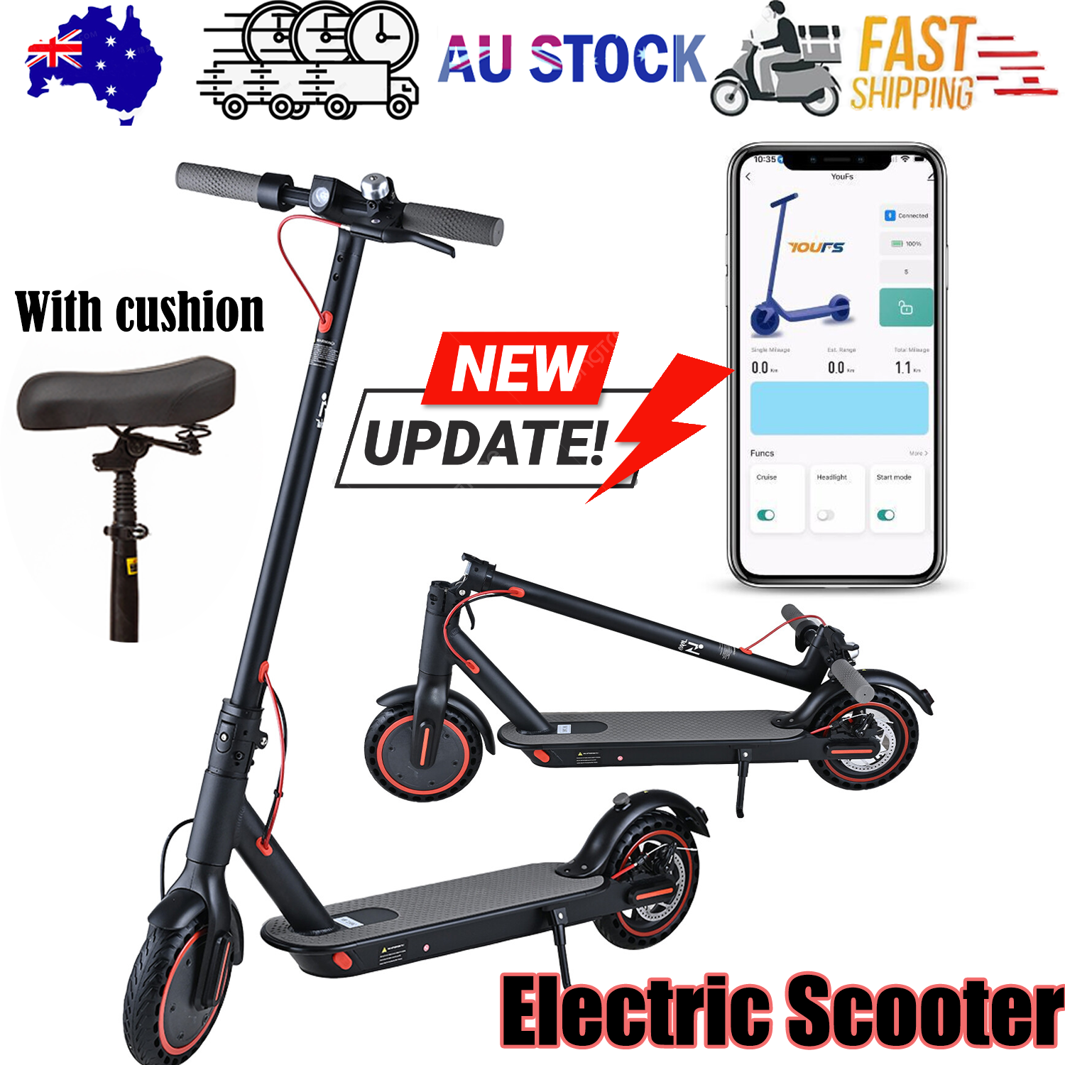 Electric Scooter 350W 10/20/35KM/H Portable Off Road Scooter Foldable Bike