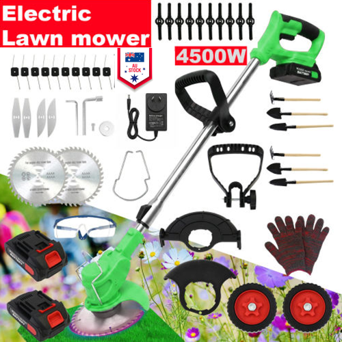 Green Whipper Snipper Mower Cordless Grass Trimmer Lawn Cutter Battery Brushcutter