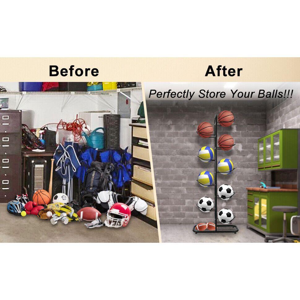 Basketball Soccer Storage Rack Sport Ball Organizer Ball Holder Display Stand