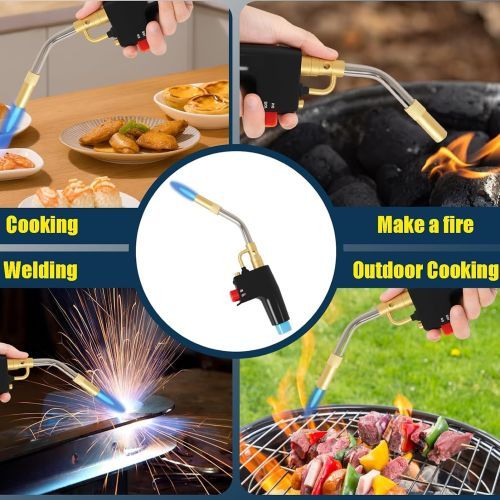 Propane Mapp Torch Head with Trigger Igniter 3 Nozzles TS8000 High Intensity AU
