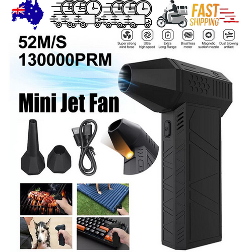 130000 RPM Powered Mini Jet Fan Dry Fan Mini Blower Turbo Fan Multifunctional