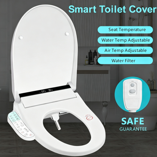 Electric Toilet Bidet Seat Cover Auto Massage Washlet Bathroom Warm Water Dry AU