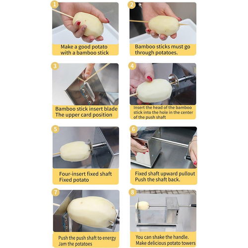 Potato Twister Tornado Slicer Cutter Stainless Steel Vegetable Spiral Machine