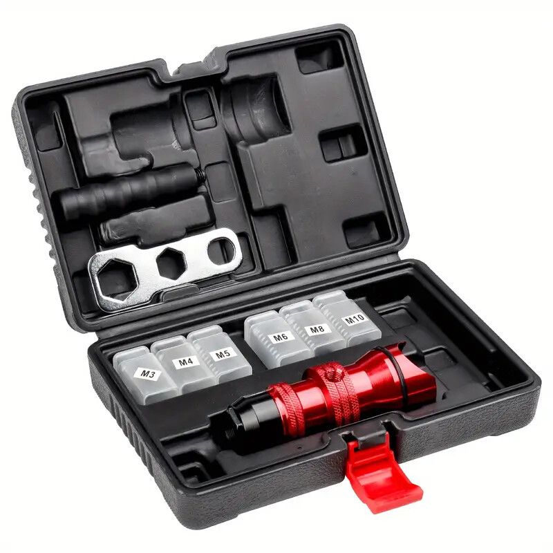 Professional Electric Drill Tool Rivet Rivnut Nut Gun Adapter Insert Tool M3-M10