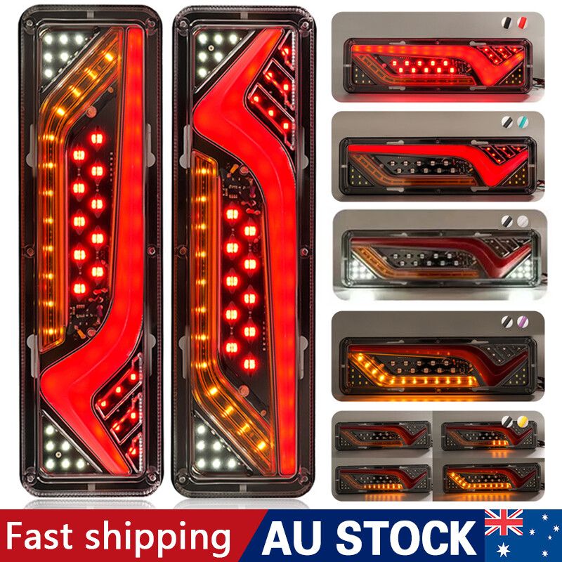 2X Sequential Indicator LED Tail Lights Trailer Ute Caravan Truck Stop Lamp 12V