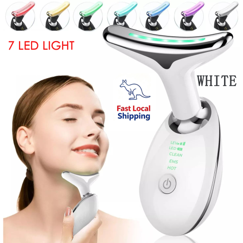 Rejuvenation Massager Neck Anti Wrinkle Face Beauty Device Skin Lifting Tighten White