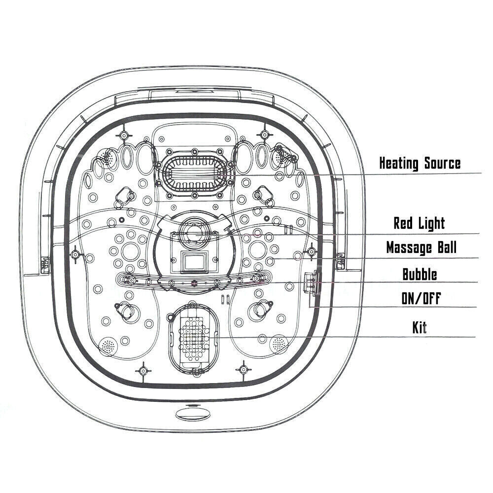 Electric Foot Spa Massager Footbath Pedicure Heat Soak Home Bath Tub Massage