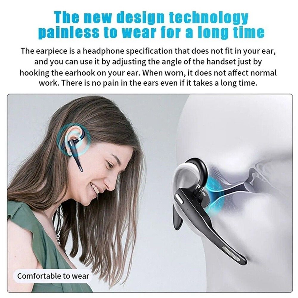 Bluetooth Wireless Headphones Business Trucker Handsfree Earpiece Headset Mic AU