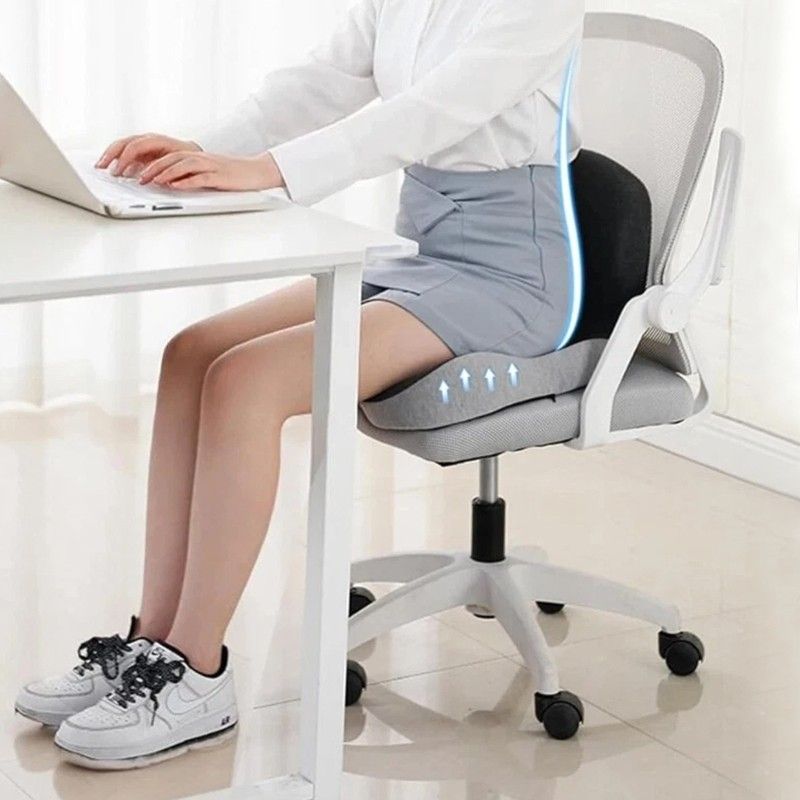 Memory Foam Seat Cushion Lumbar Support Ergonomic Back Support Office Car AAAAA