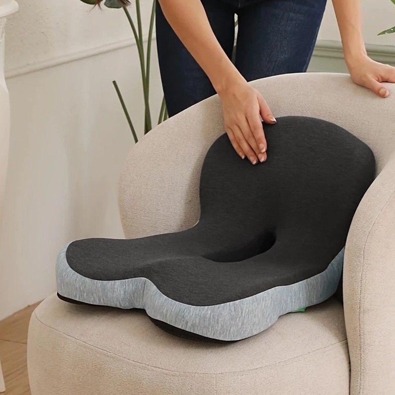 Memory Foam Seat Cushion Lumbar Support Ergonomic Back Support Office Car AAAAA