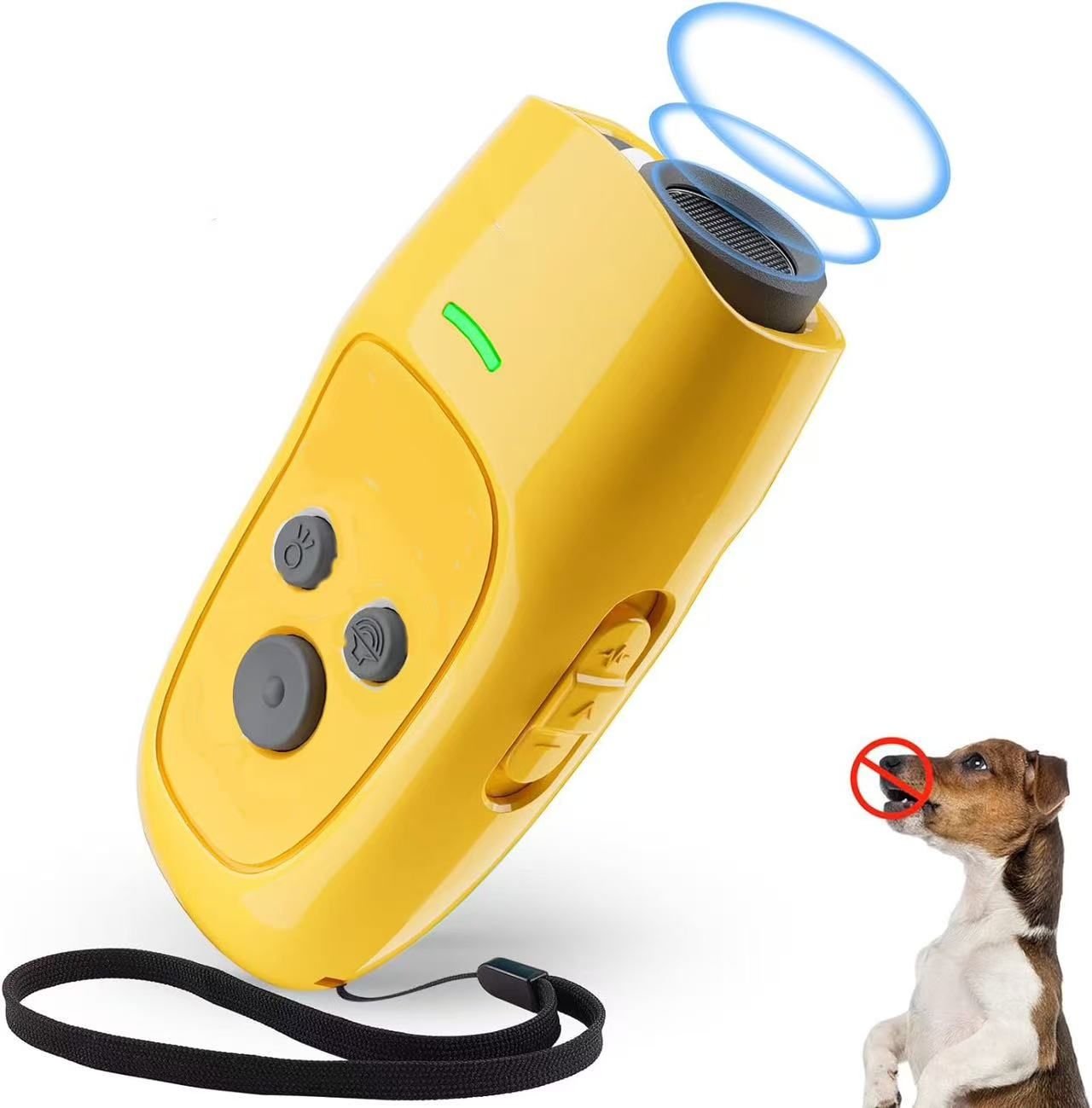 Ultrasonic 3 in 1 Dog Barking Deterrent Devices, 3 Frequency Dog Training Yellow