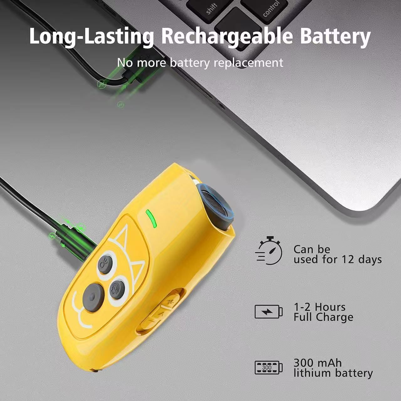 Ultrasonic 3 in 1 Dog Barking Deterrent Devices, 3 Frequency Dog Training Yellow