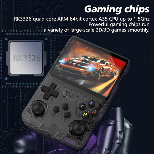 Gray Portable Retro Handheld Game Console 128GB 10000+ Games Retro Handheld Games