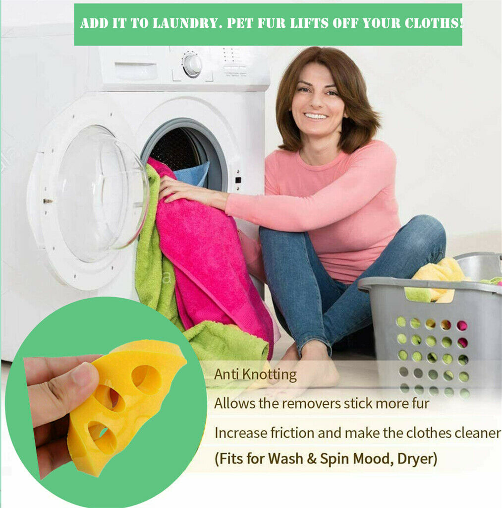 2 Pcs Pet Hair Remover Floating Fur Catcher Laundry Lint Dog CAT Washing Machine