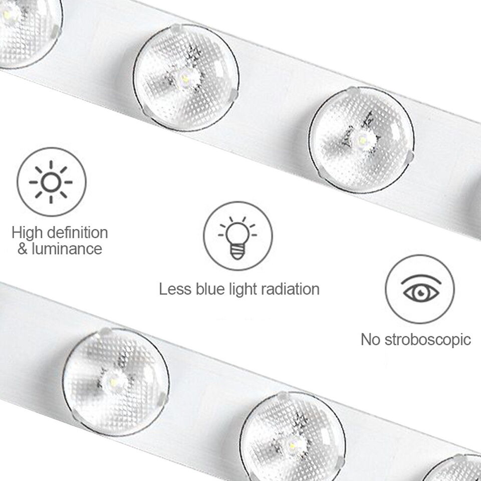 40cm black LED Ceiling Light Round 18W / 24W Oyster Lamp Modern Cool White Light