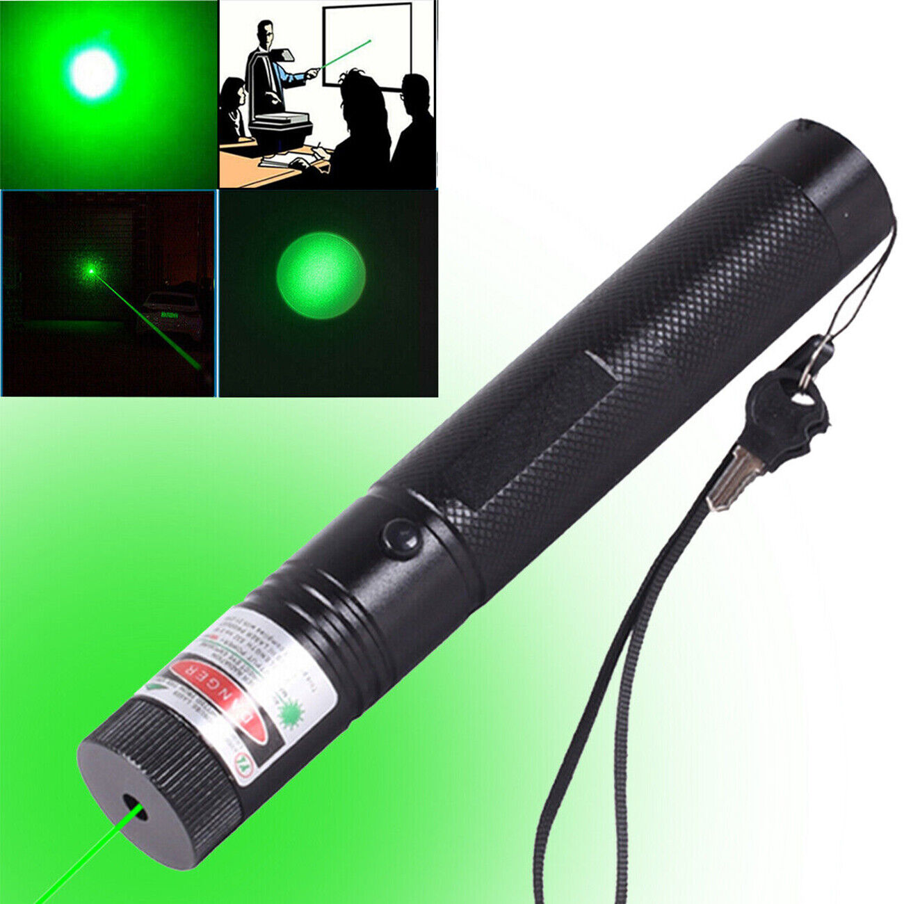 990Miles Rechargeable Green Laser Pointer Pen Light Astronomy Visible Beam Lazer
