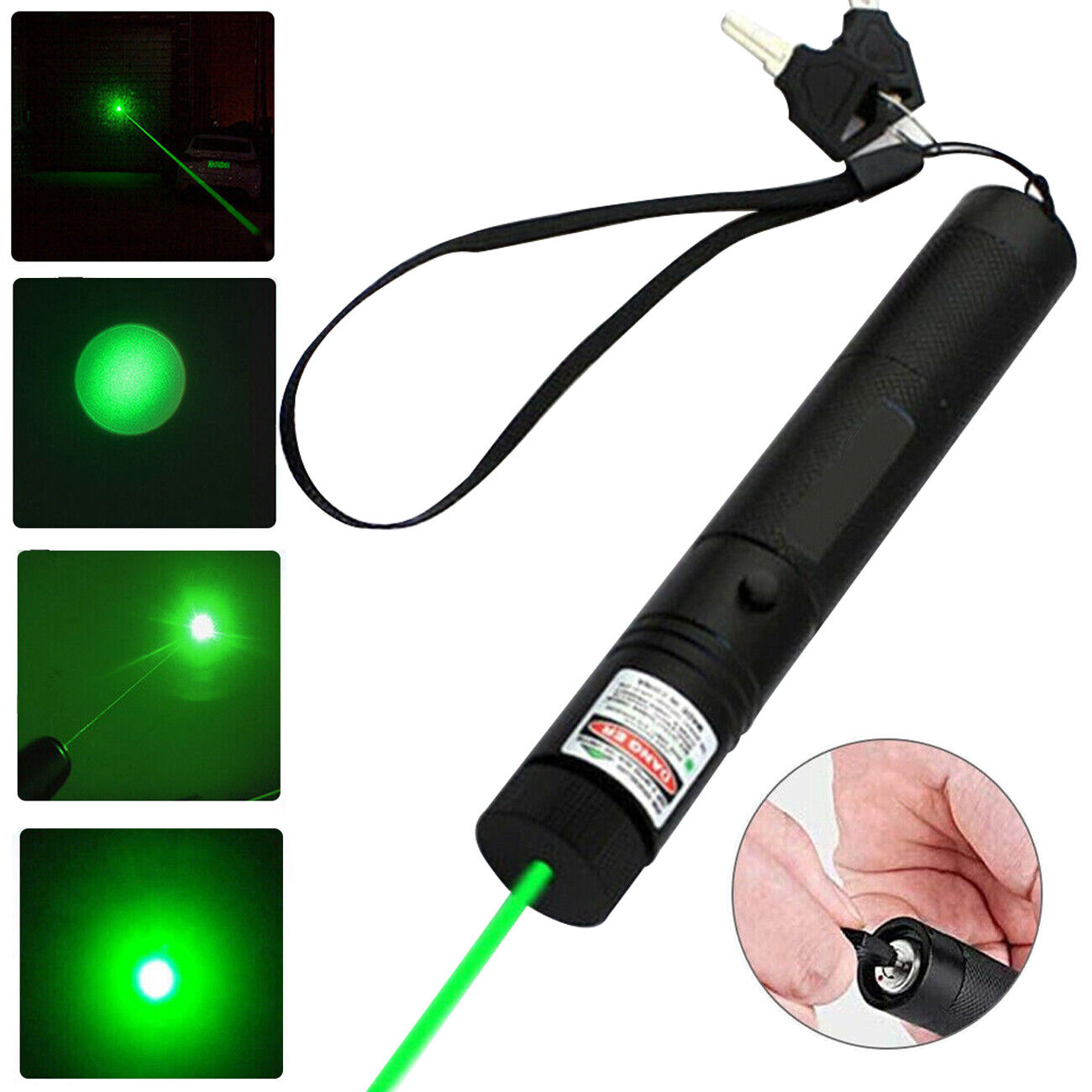 990Miles Rechargeable Green Laser Pointer Pen Light Astronomy Visible Beam Lazer