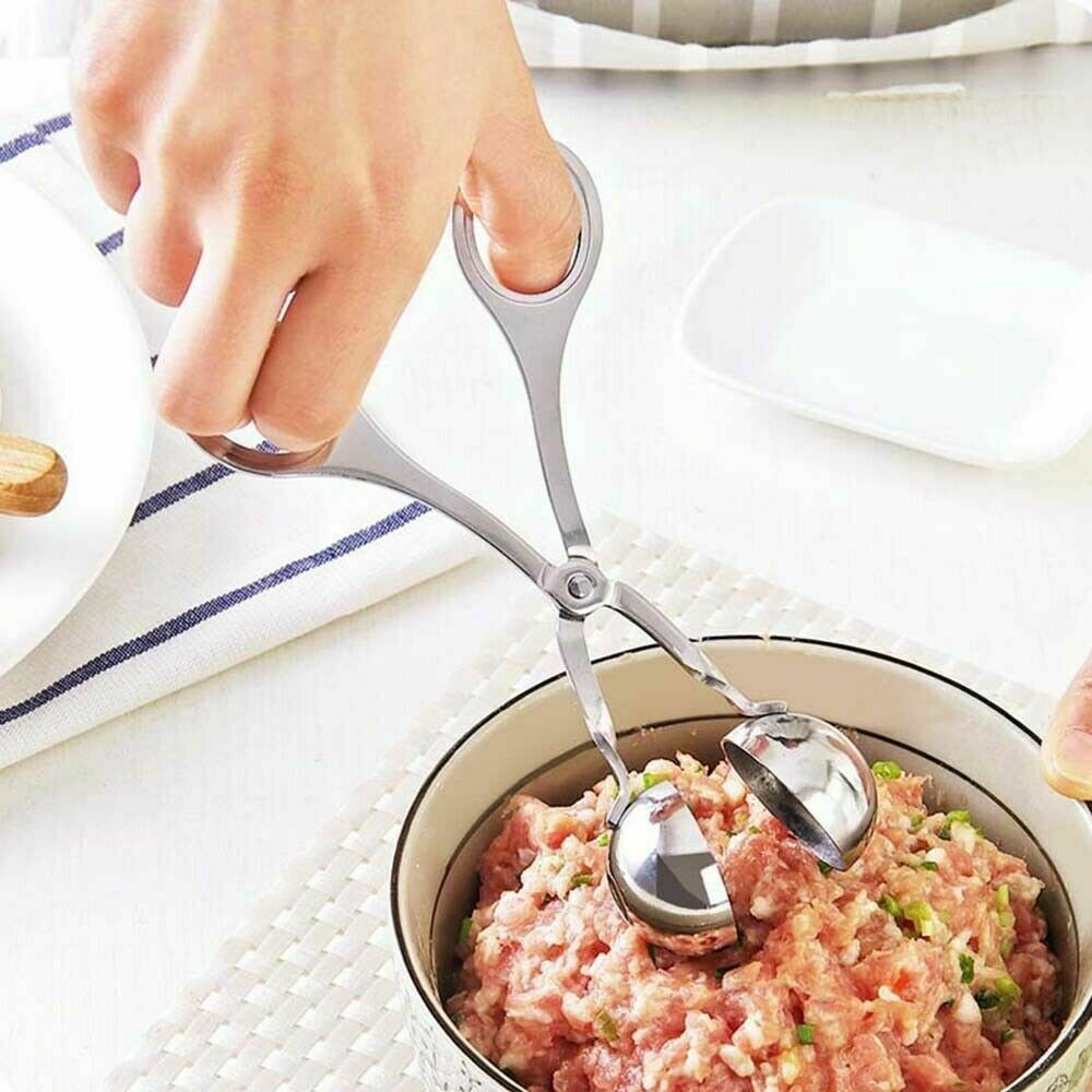 L Meatball Maker Spoon Kitchen Stick Utensil Baller Meat Stainless Steel AU