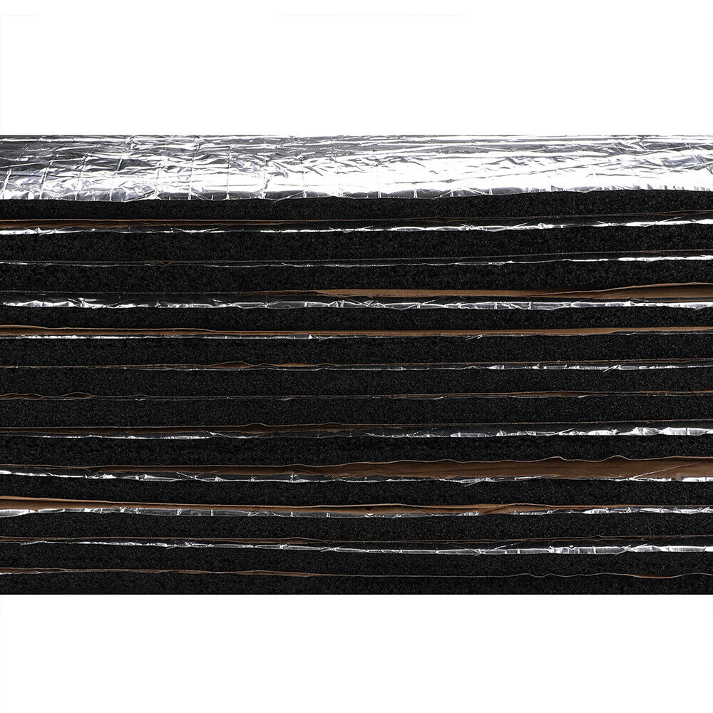 12PCS Car Engine Bay Bonnet Sound Deadener Noise Insulation Foam Proofing Heat