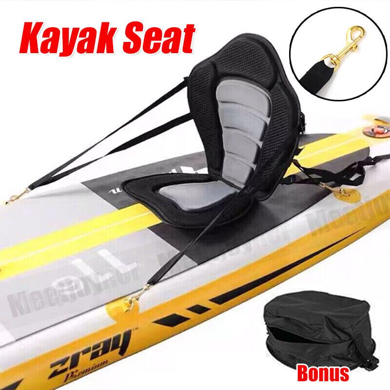 Adjustable Canoe Kayak Seat Padded Detachable BackPack Hooks With Storage Bag