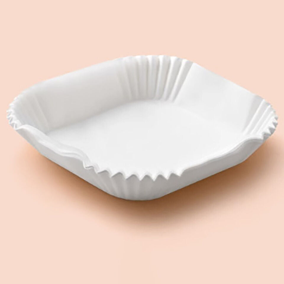 50PCS Square white Box Air Fryer Disposable Paper Liner Non-Stick Pan Parchment Baking Paper