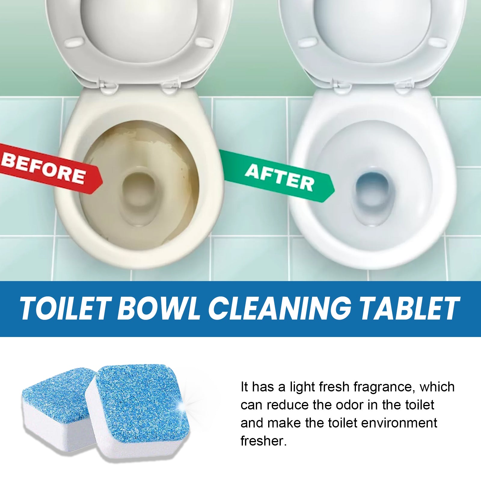 Toilet Bowl Cleaning Tablets Multi-Effect Decontamination, Descaling, Urine Stains, Toilet Cleaner, Deodorizing, Odorless, And Fragrant
