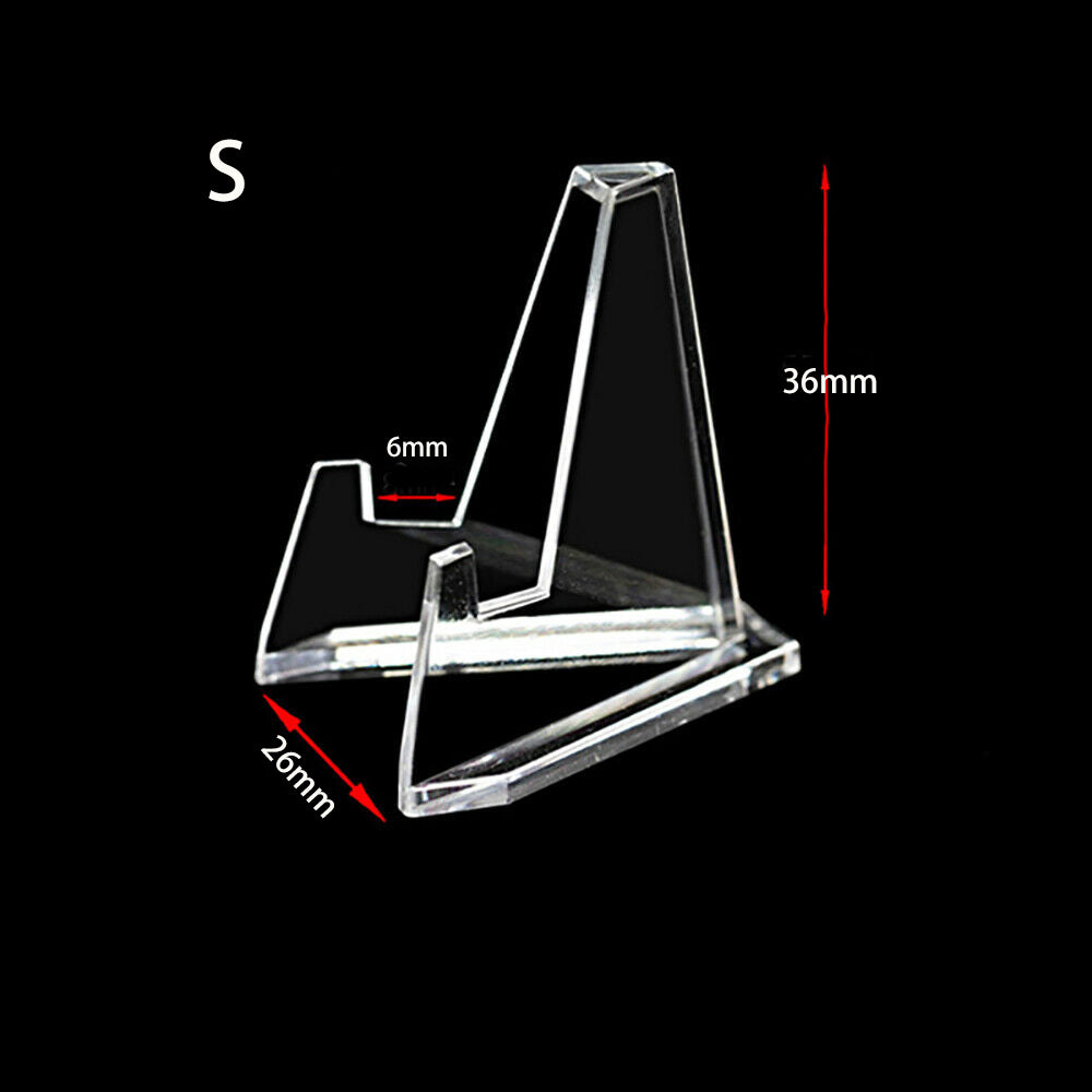 20pcs S Acrylic Clear Stand for Trading Card PSA Pokemon Card Holders Stand