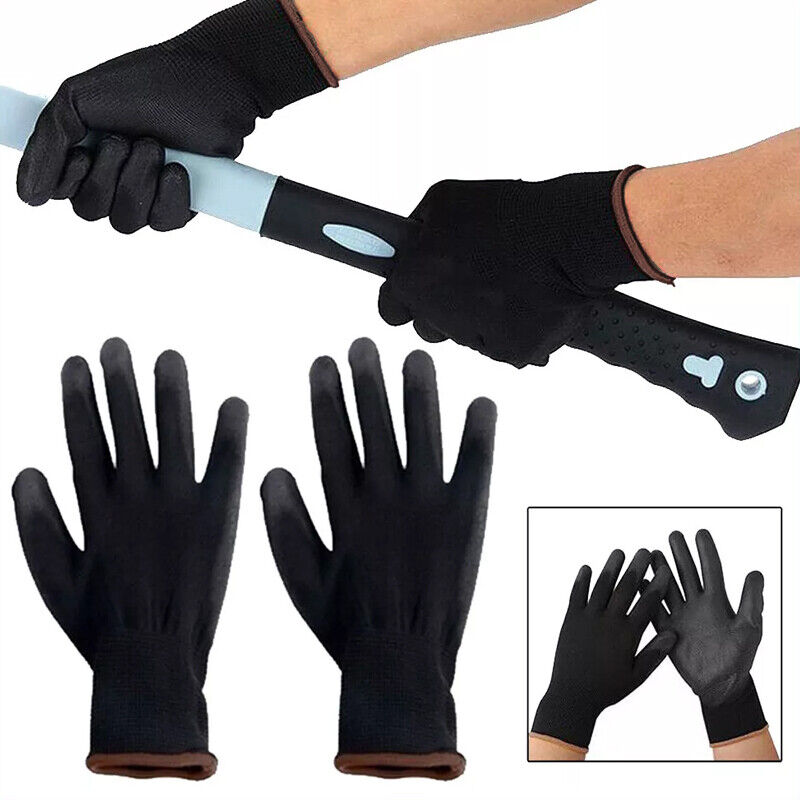 24PCS Antistatic Nylon Gloves Work Safety Working Mechanic Gloves Garden Builder