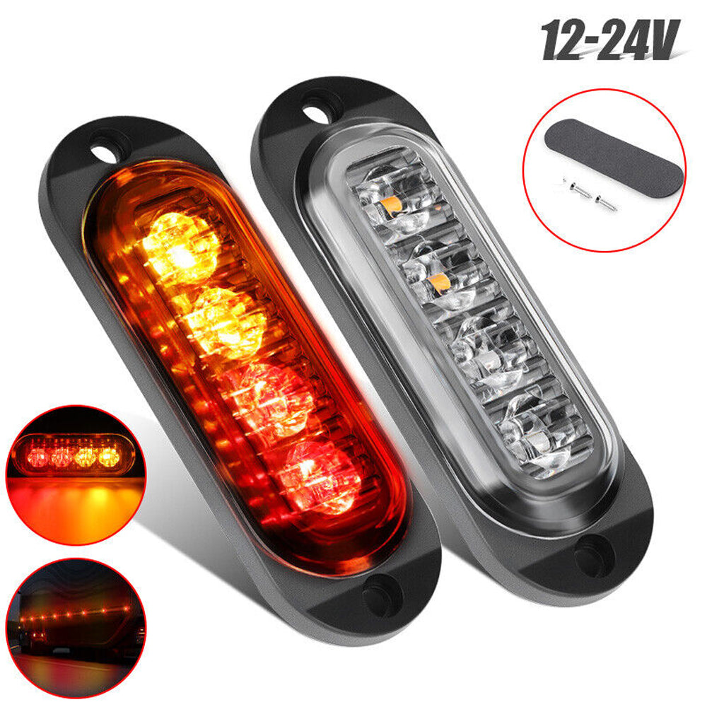 10x LED Clearance Lights Side Marker Lamp Red Amber Truck Trailer Caravan Lorry