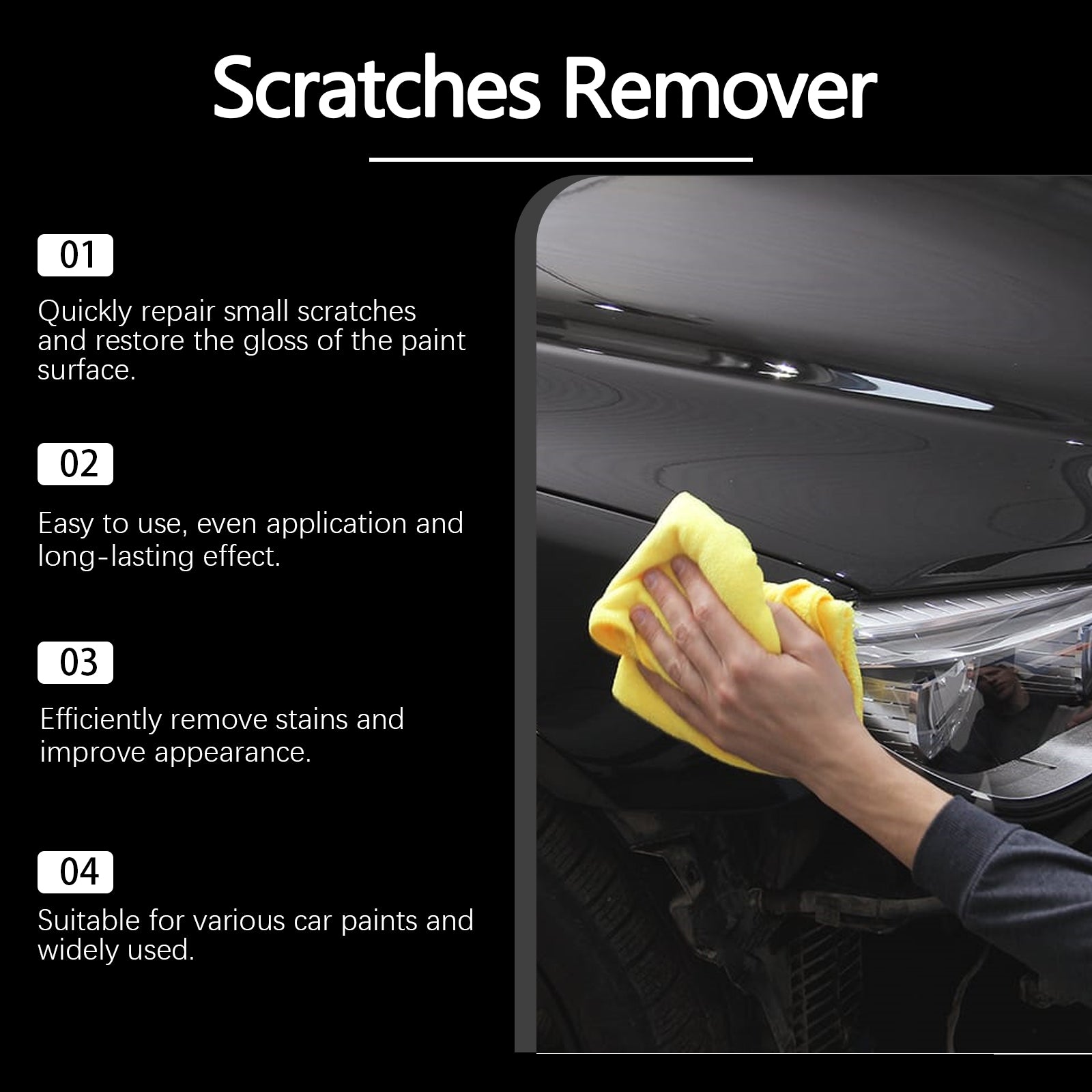 cratches Remover, Paint Cleaning Decontamination Wax Scratch Retreading Paste Repair Car Wax