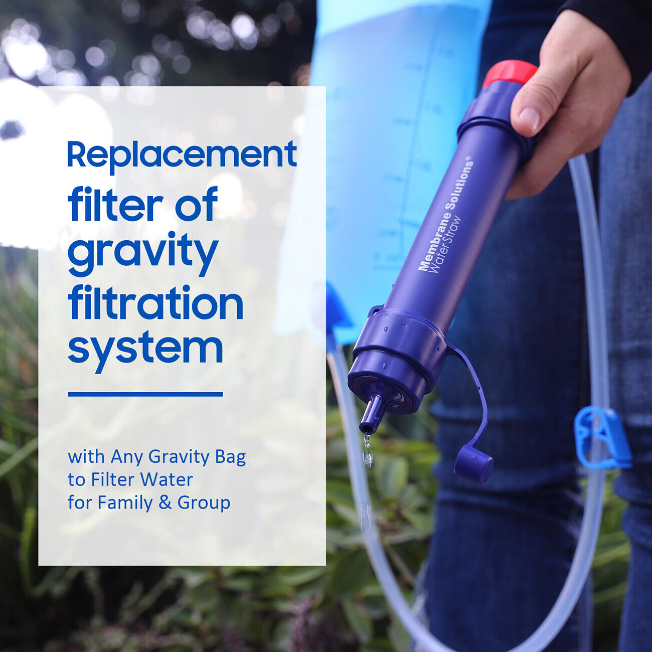Personal Water Filter Straw 5000L Outdoor Survival Water Purification Straw0.1μm