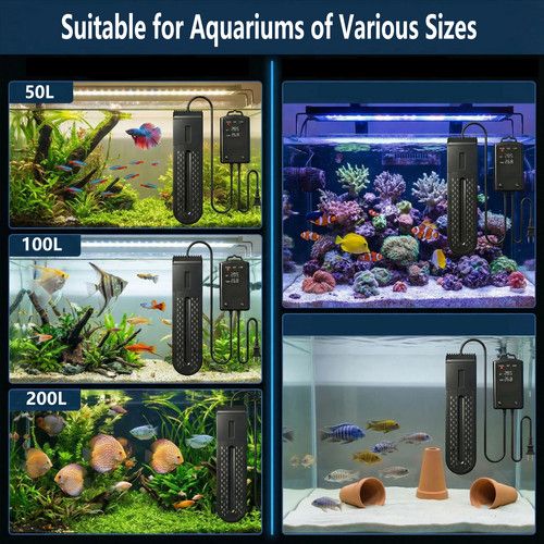 1200W Submersible Aquarium Thermostat LCD Digital Display Aqua Fish Tank Water Heater