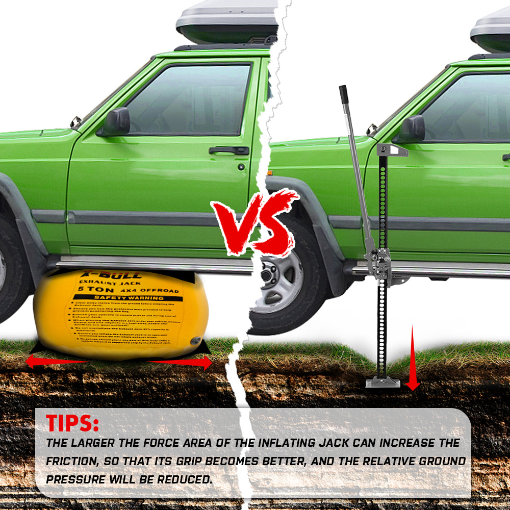 X-BULL Exhaust Jack Recovery Jack Air Bag Multi Layer Truck Rescue Kit 4x4 4WD 10 Units