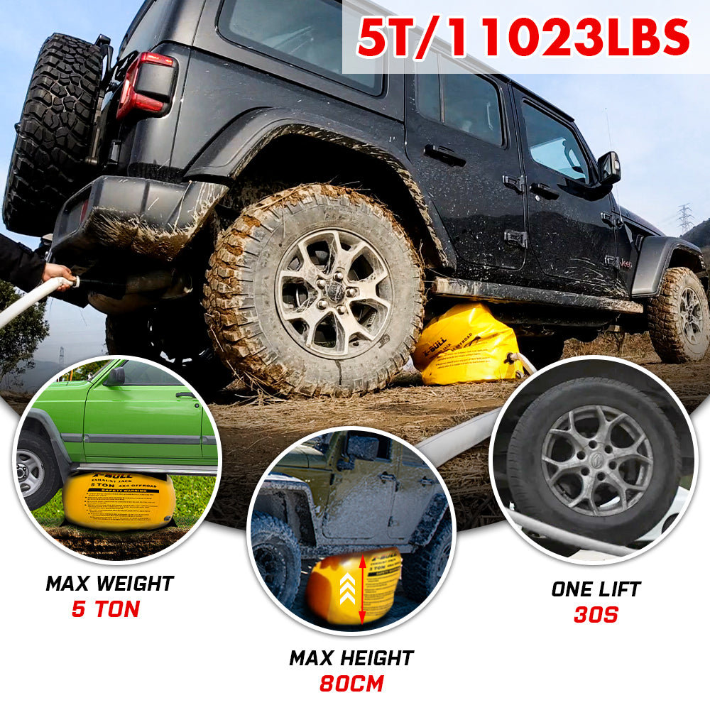X-BULL Exhaust Jack Recovery Jack Air Bag Multi Layer Truck Rescue Kit 4x4 4WD 10 Units