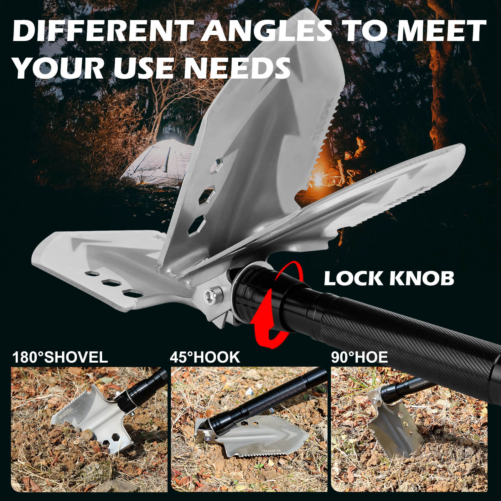 X-BULL 4WD Recovery Kit Snatch Strap Hitch Receiver Folding Shovel Survival 4X4