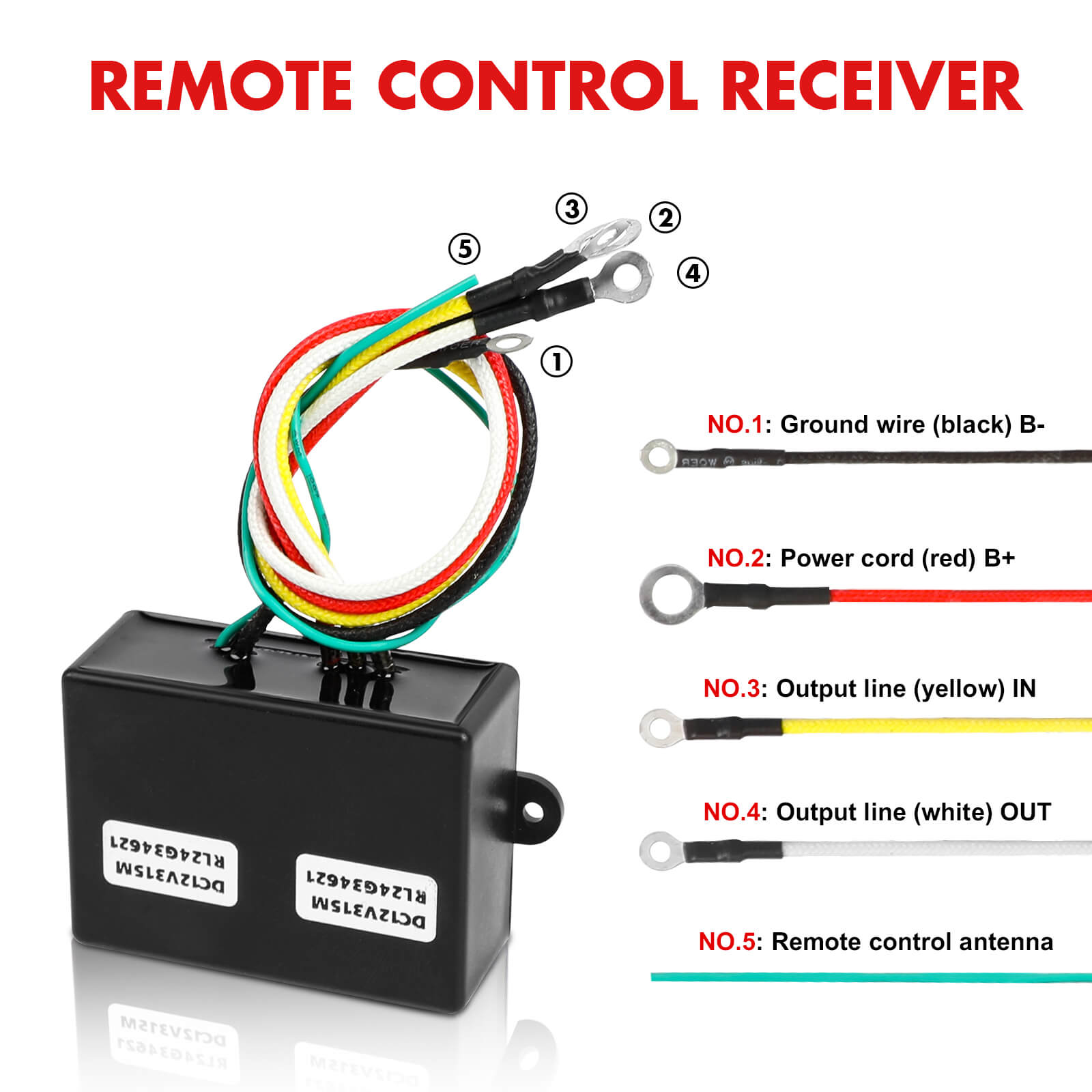 X-BULL 12V Winch Remote Control Twin Handset Easy to Install Upgrade Remotes