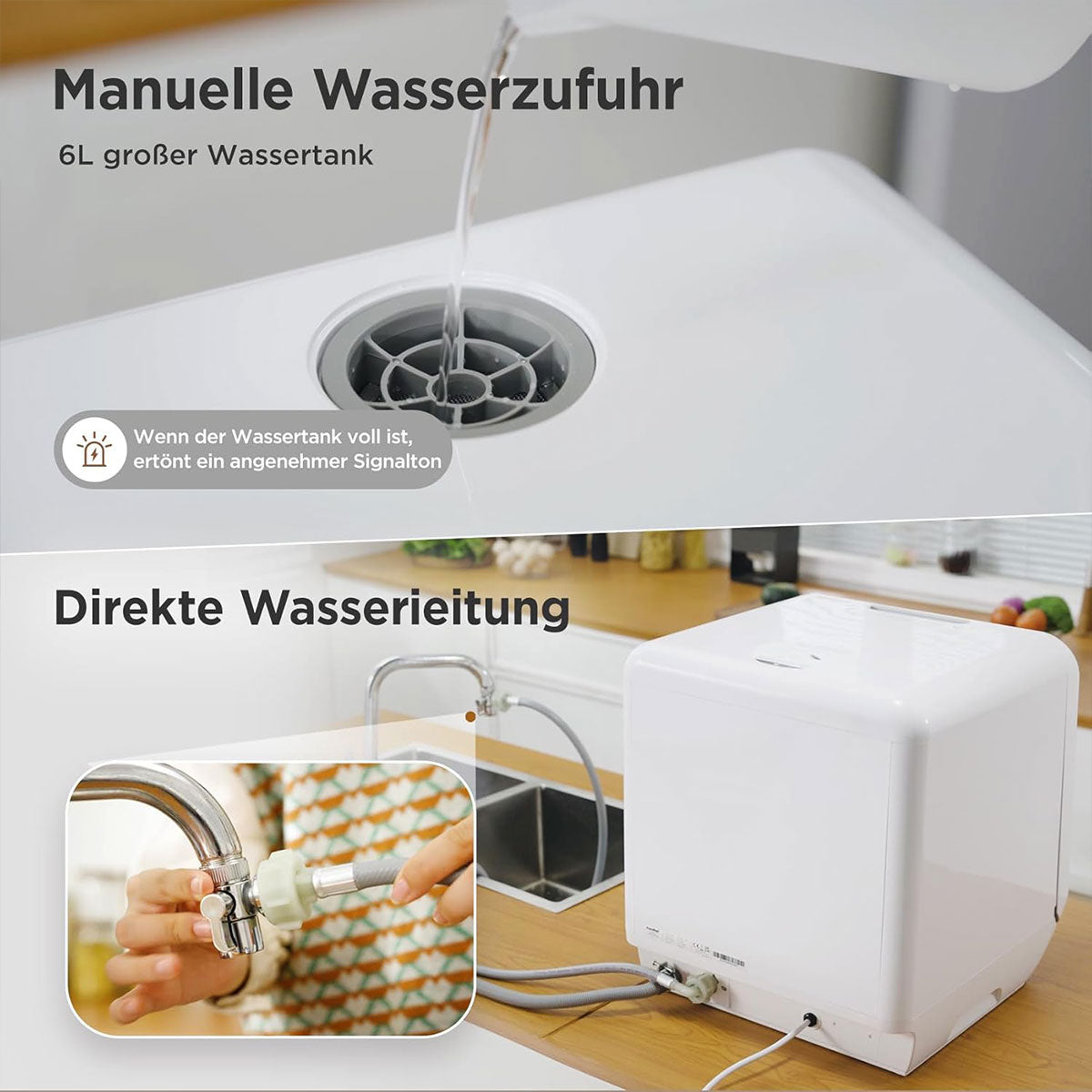 Midea 3rd Generation Bench Top Mini Dishwasher