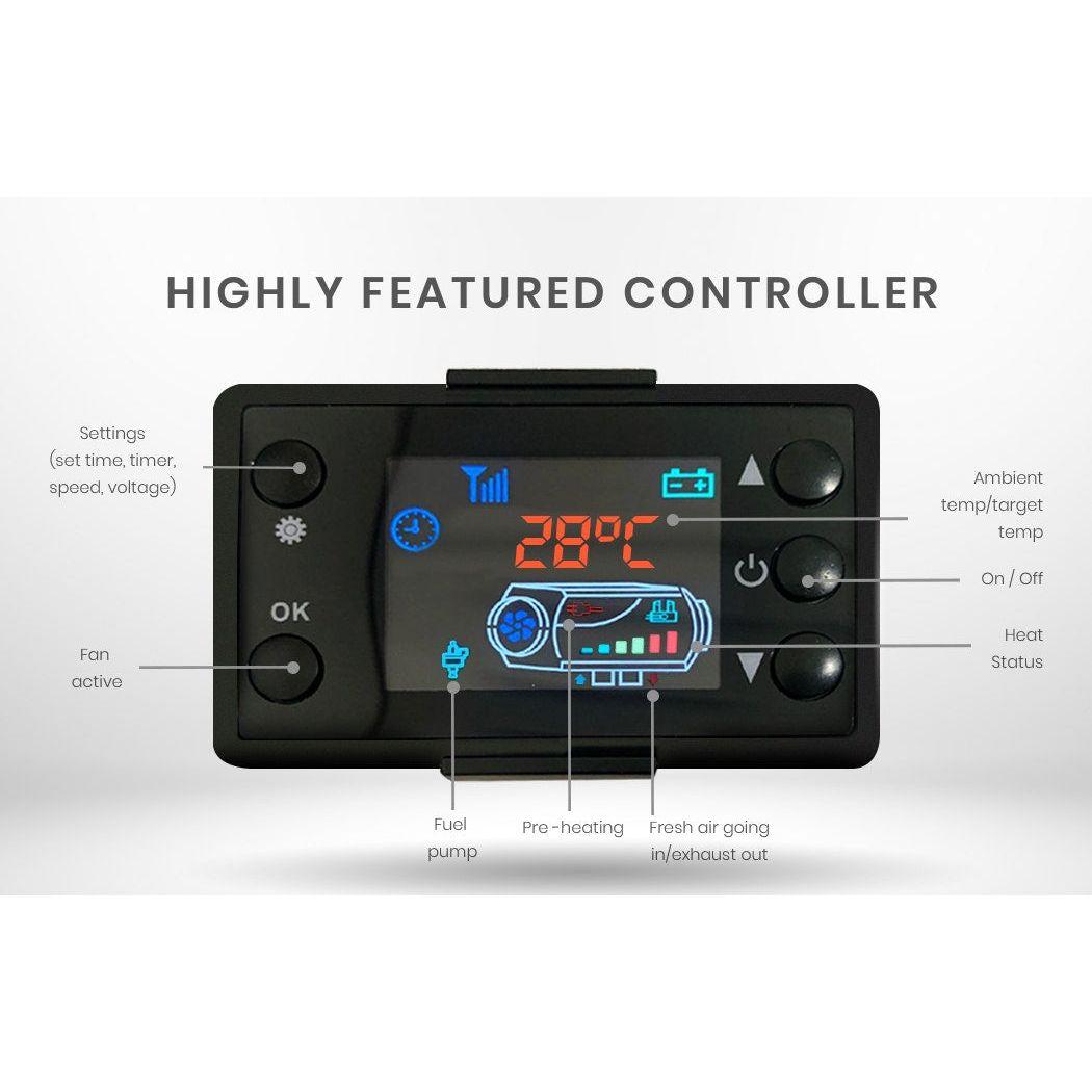 Thermomate Diesel Heater 12V 5kW Caravan Tank Remote Camper Trailer Van Air Motorhome Parking RV
